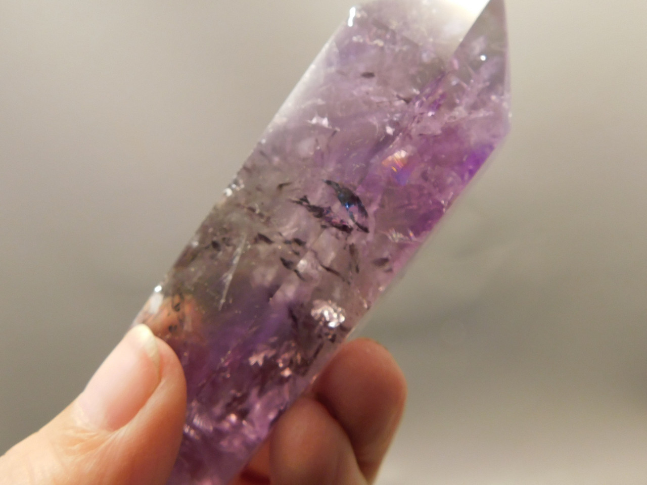 Amethyst Double Terminated Crystal 4.68 inch Natural Purple Gemstone #O18