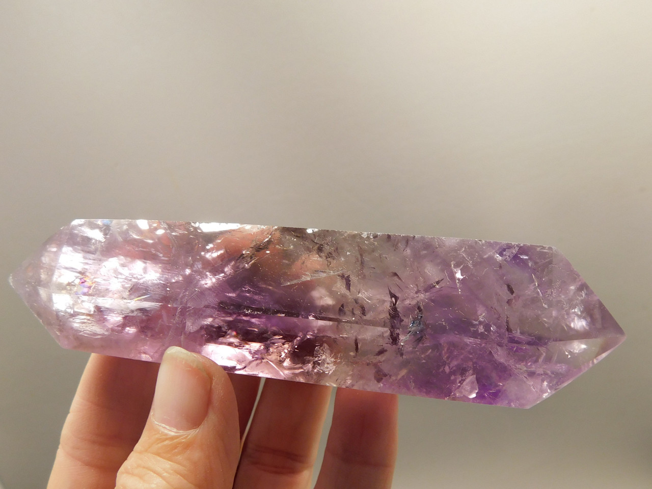 Amethyst Double Terminated Crystal 4.68 inch Natural Purple Gemstone #O18