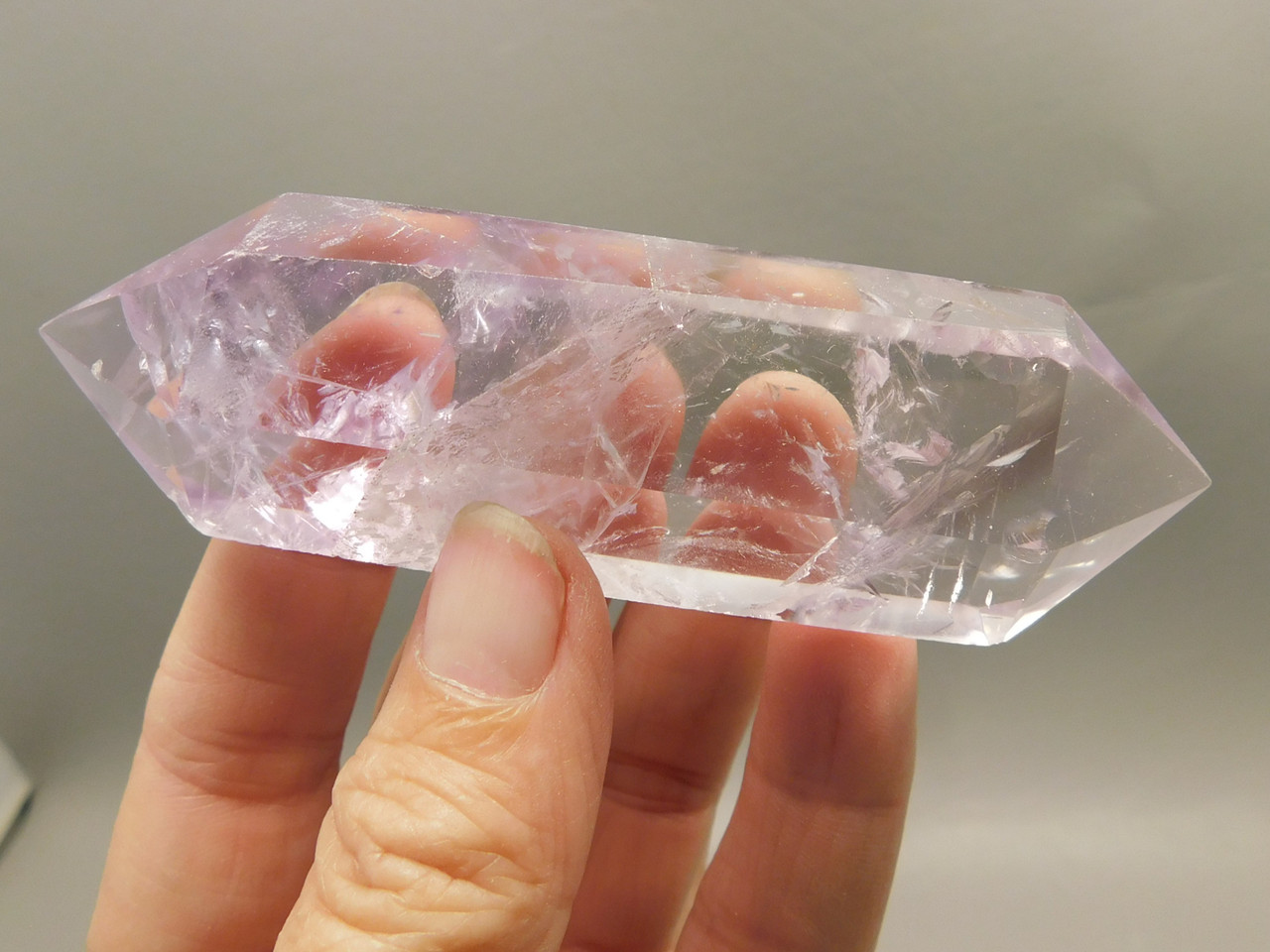 Amethyst Double Terminated Crystal 3.78 inch Natural Purple Gemstone #O19