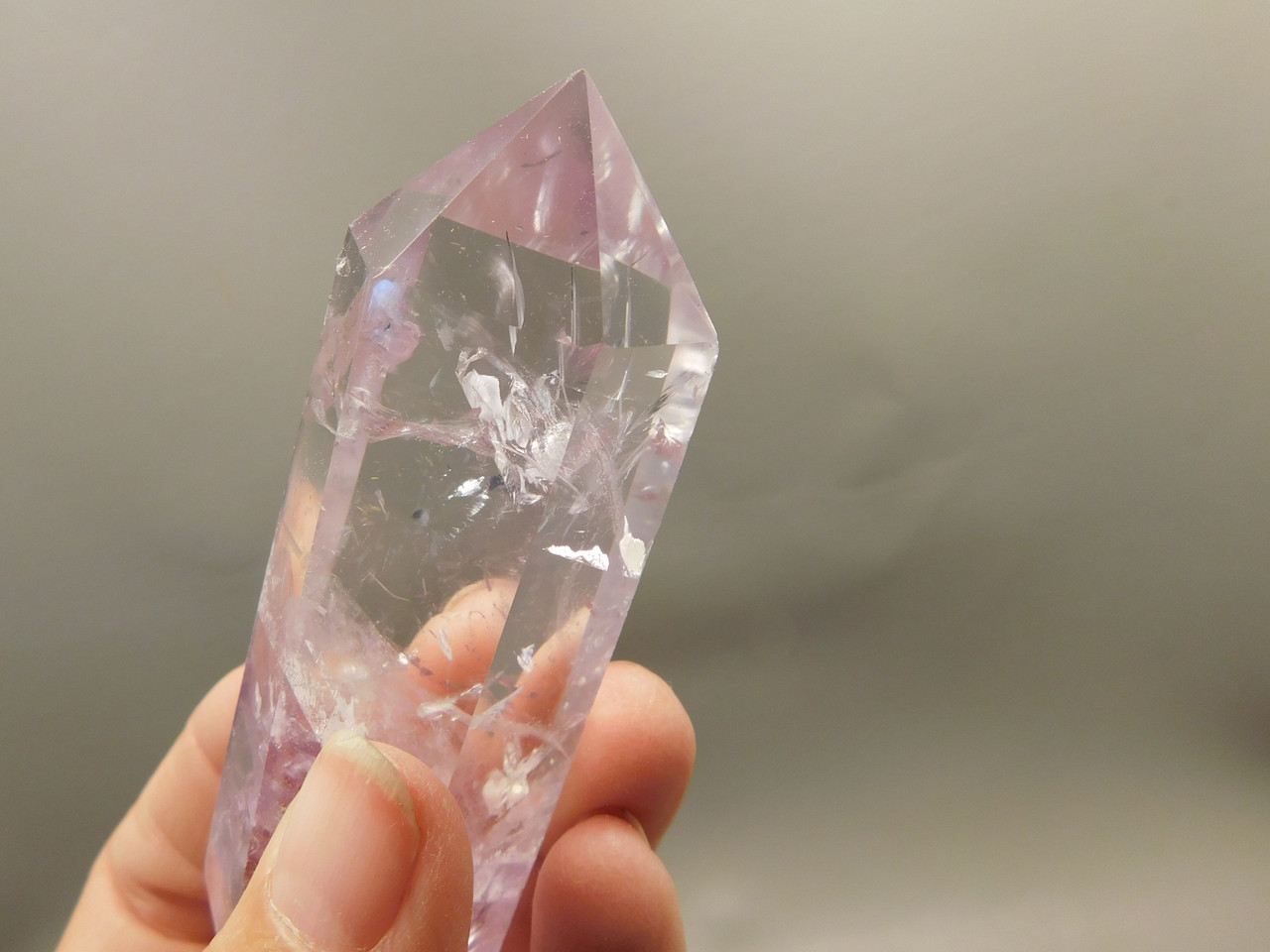 Amethyst Double Terminated Crystal 3.78 inch Natural Purple Gemstone #O19
