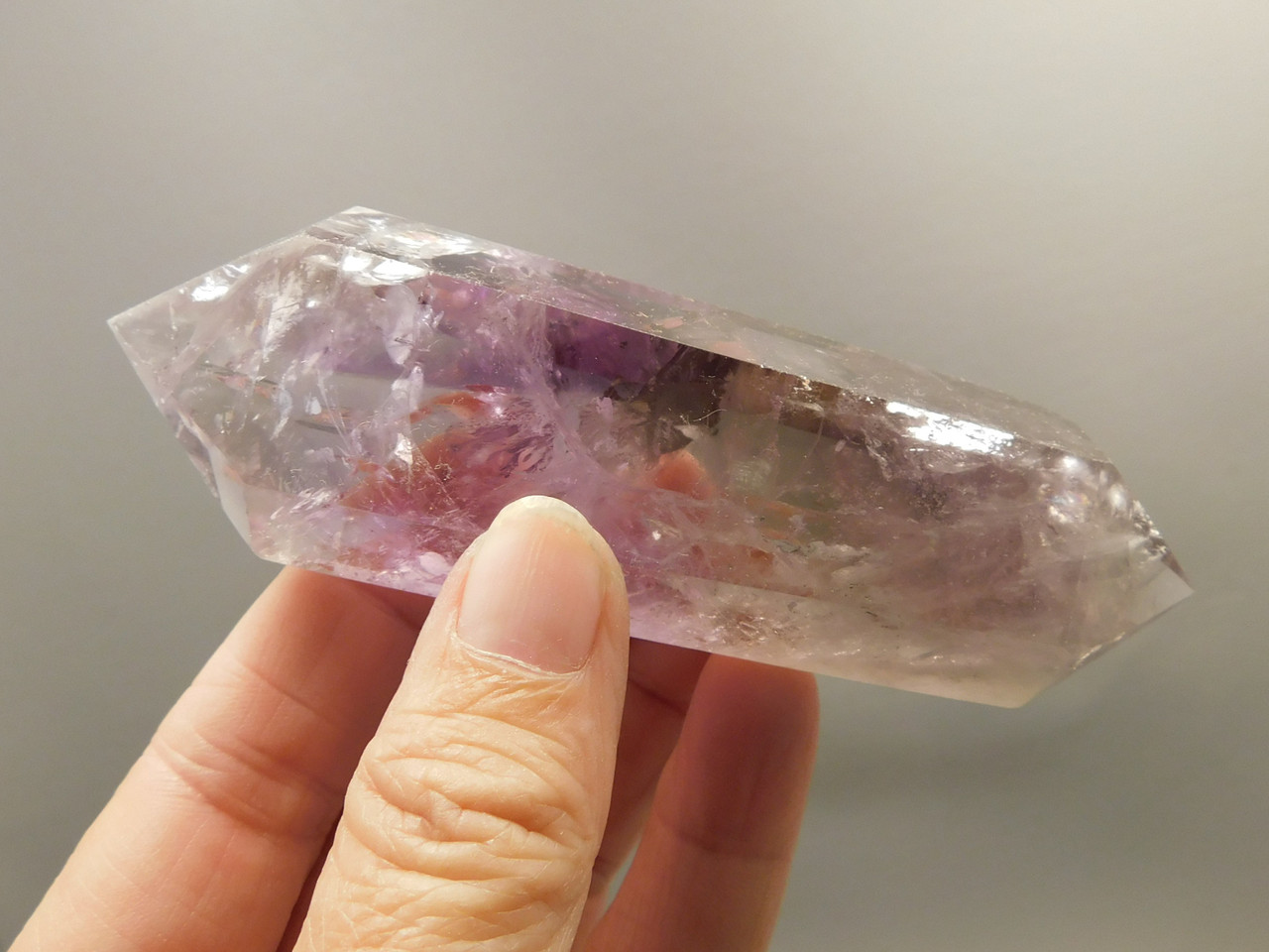 Amethyst Crystal 4.14 inch Double Terminated Points Purple Gemstone #O20