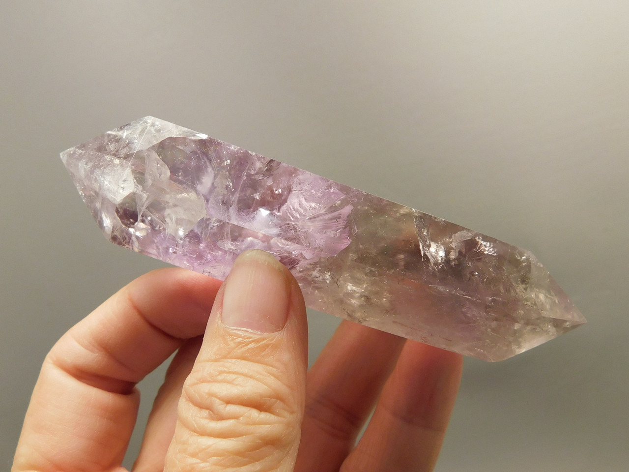 Amethyst Crystal 4.14 inch Double Terminated Points Purple Gemstone #O20