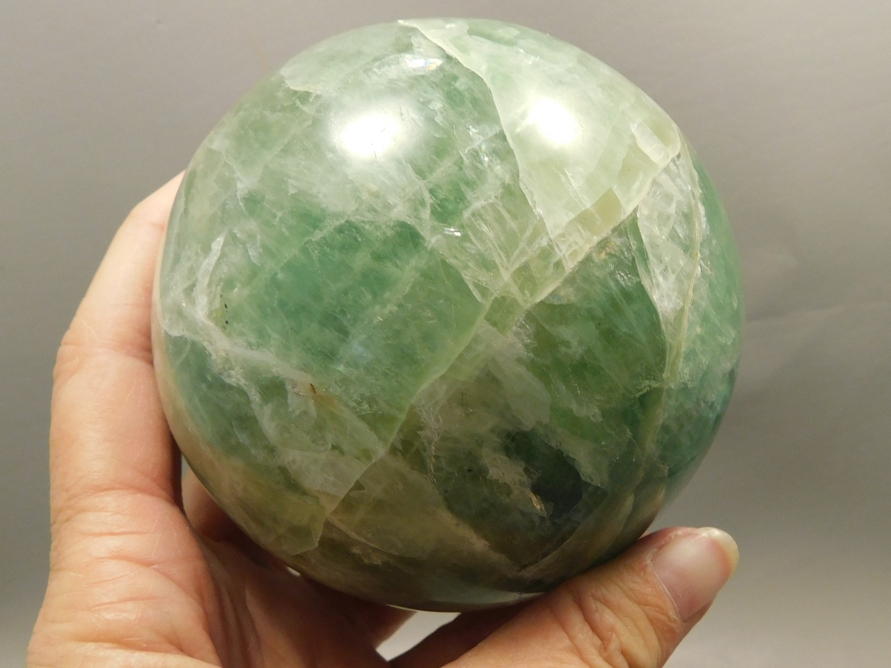 Fluorite Crystal Sphere 3.7 inch Mineral Green Stone #Oxl1