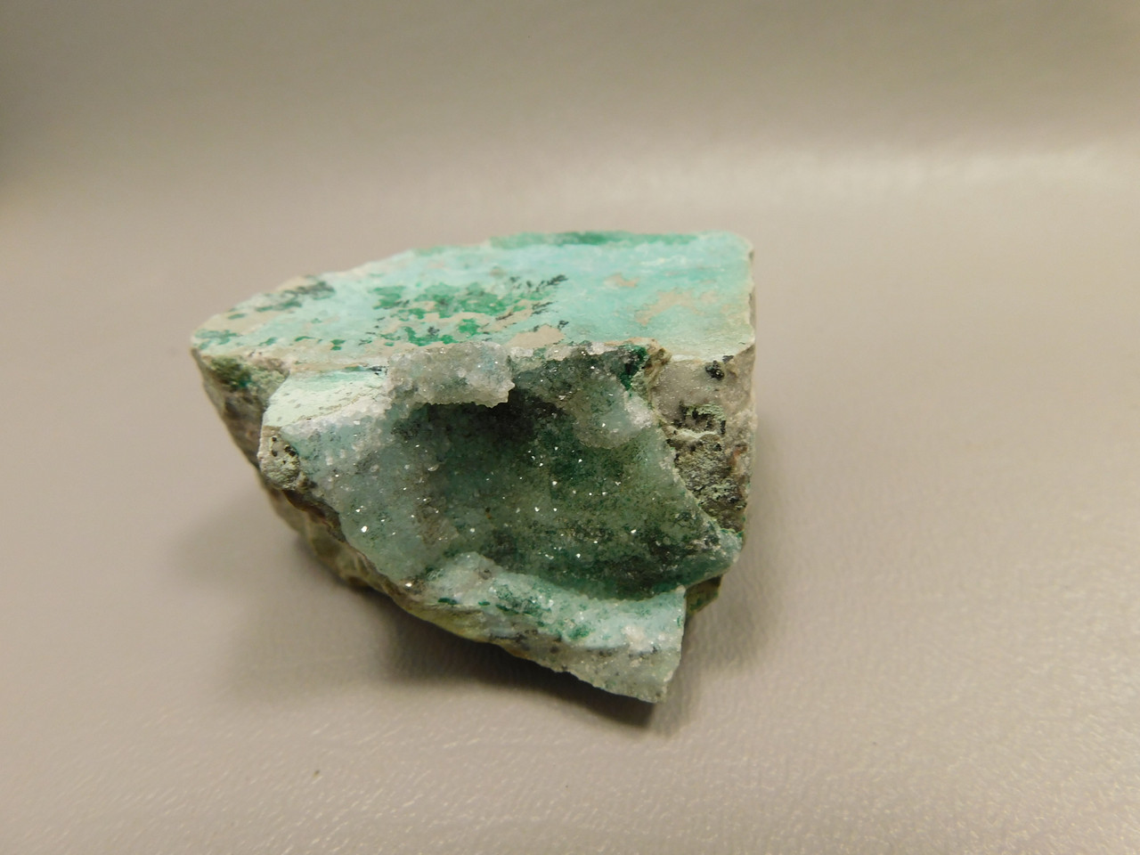 Drusy Chrysocolla Mineral Specimen Blue Druse Green Malachite #O6