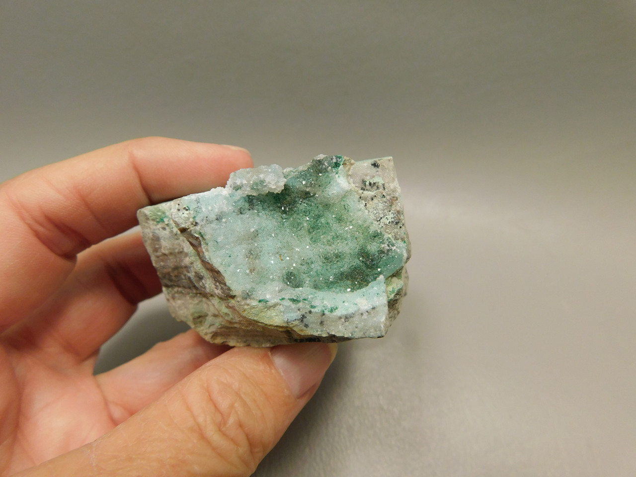Drusy Chrysocolla Mineral Specimen Blue Druse Green Malachite #O6