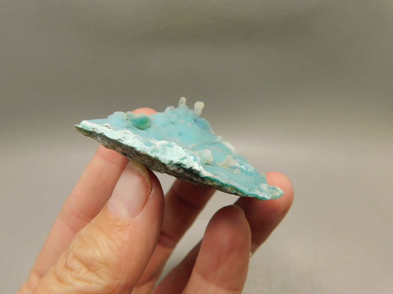 Drusy Chrysocolla Mineral Specimen Blue Druse #O10