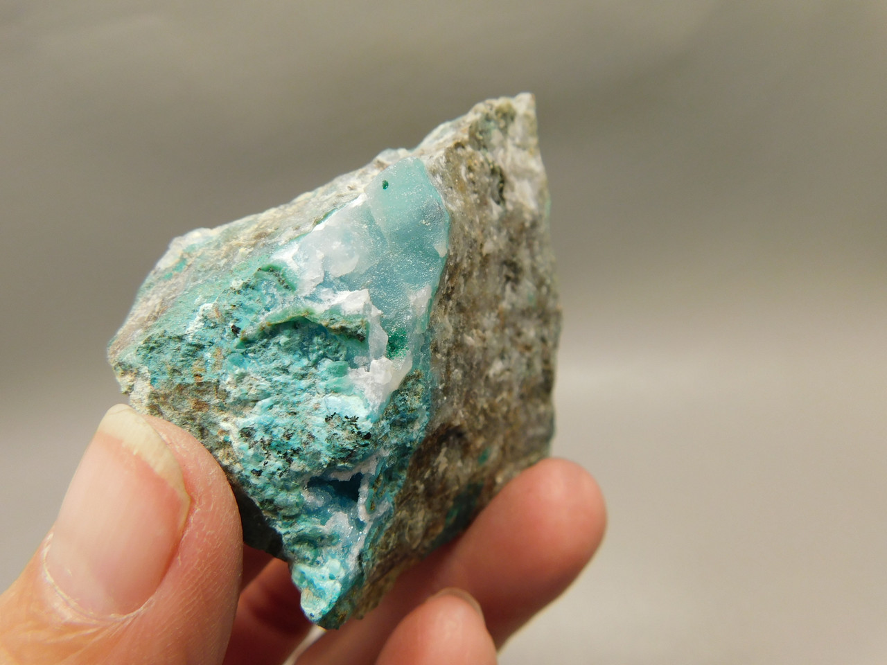Drusy Chrysocolla Mineral Specimen Blue Druse #O10