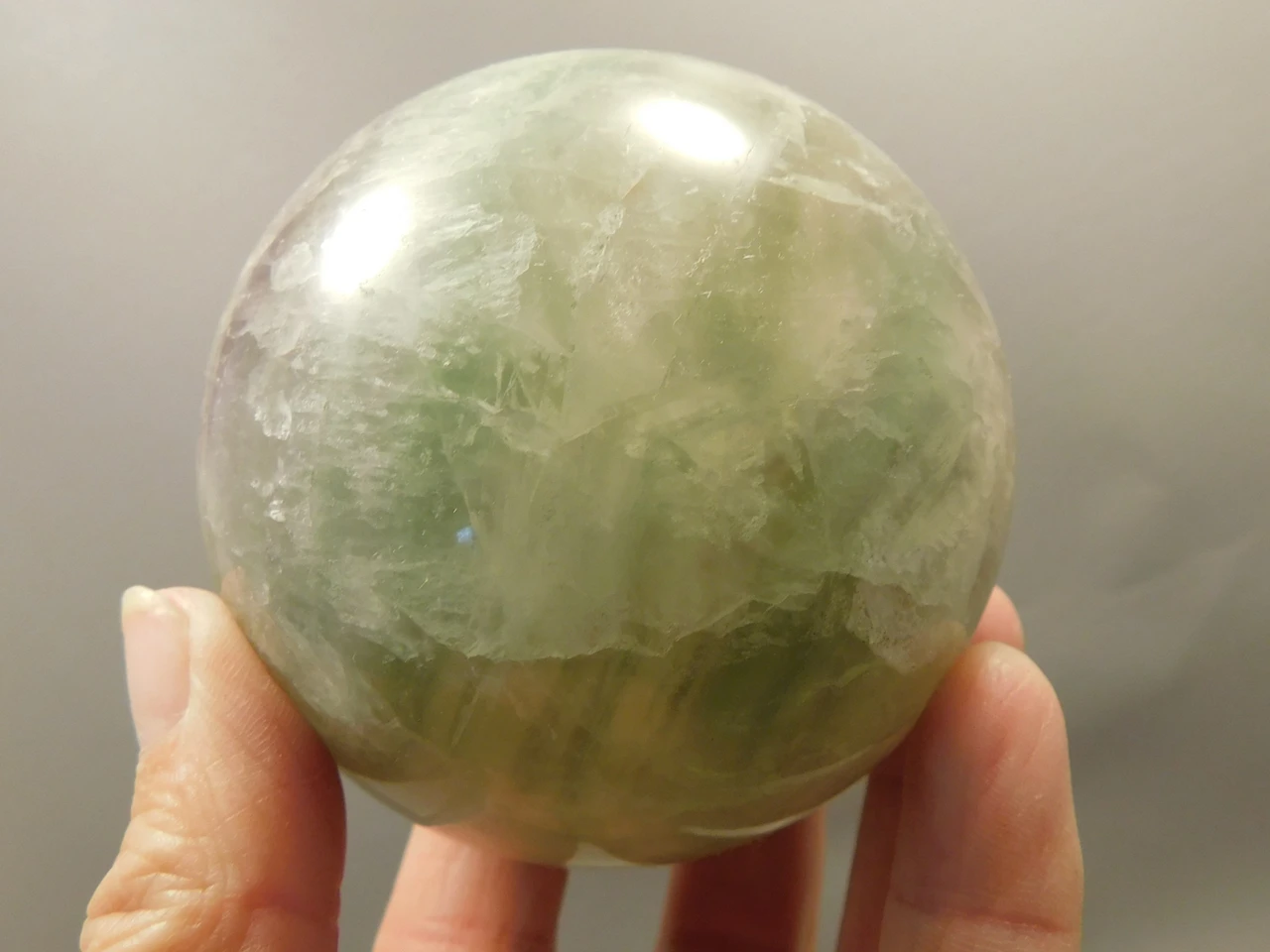 Fluorite Crystal Sphere 2.8 inch Green Stone 70 mm #O16
