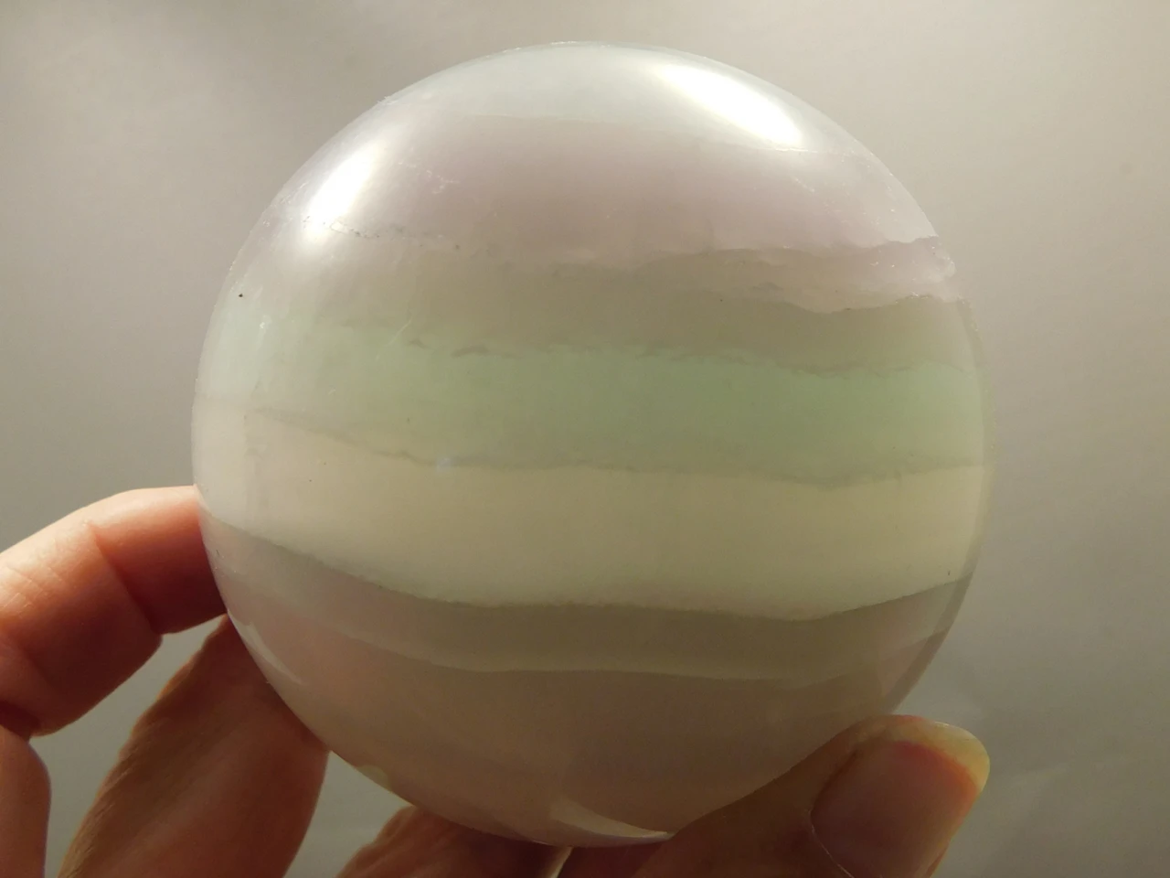 Fluorite Crystal Sphere 2.8 inch Lavender Stone 70 mm #O28