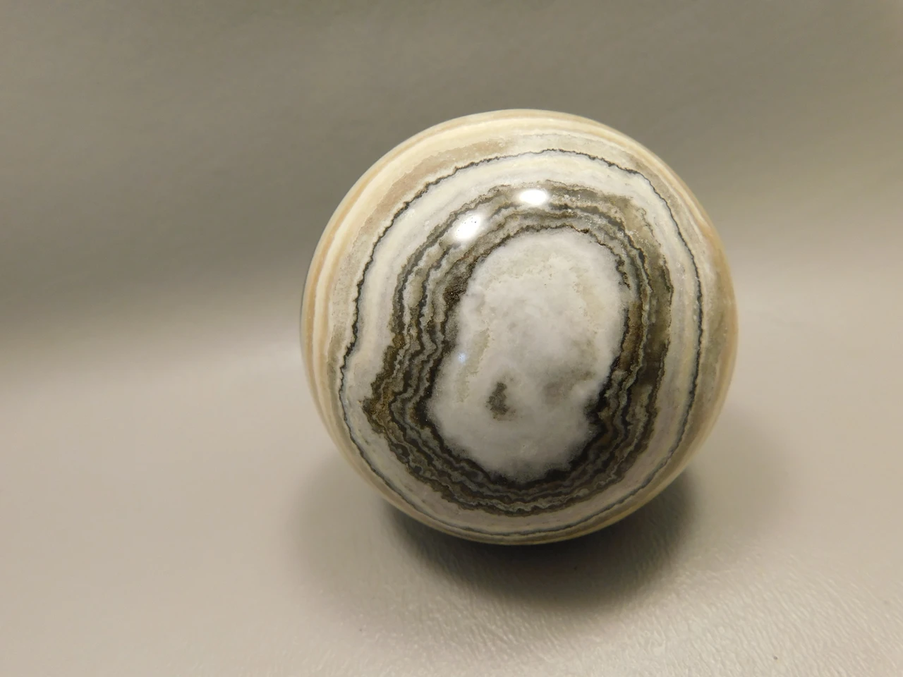 Spirit Stone 2.5 inch Rock Sphere Banded Travertine Arizona #O6