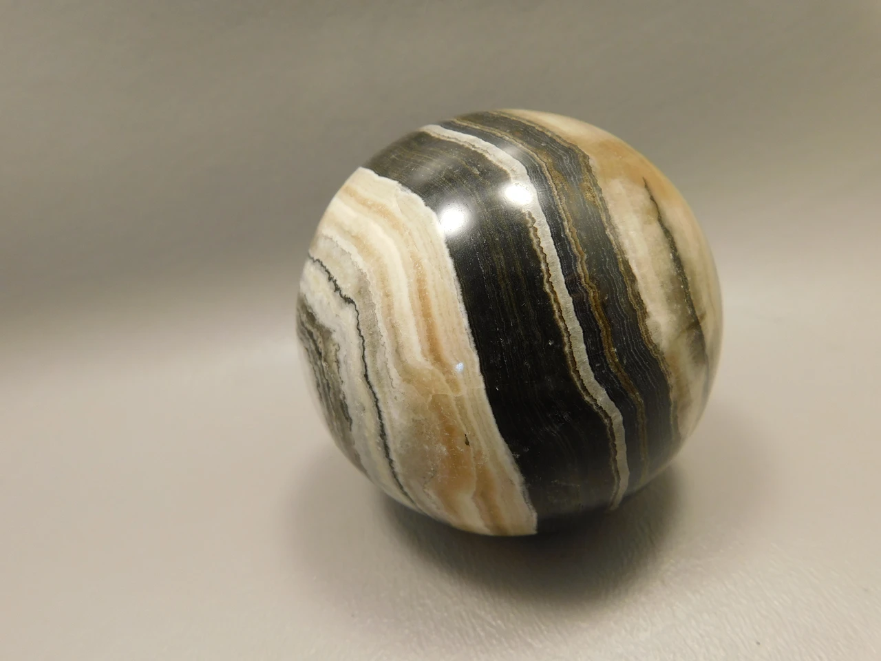 Spirit Stone 2.5 inch Rock Sphere Banded Travertine Arizona #O6