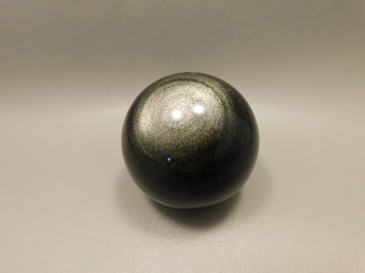 Silver Sheen Sphere 2.25 inch Gemstone Chatoyant Stone 57 mm Ball #Os7