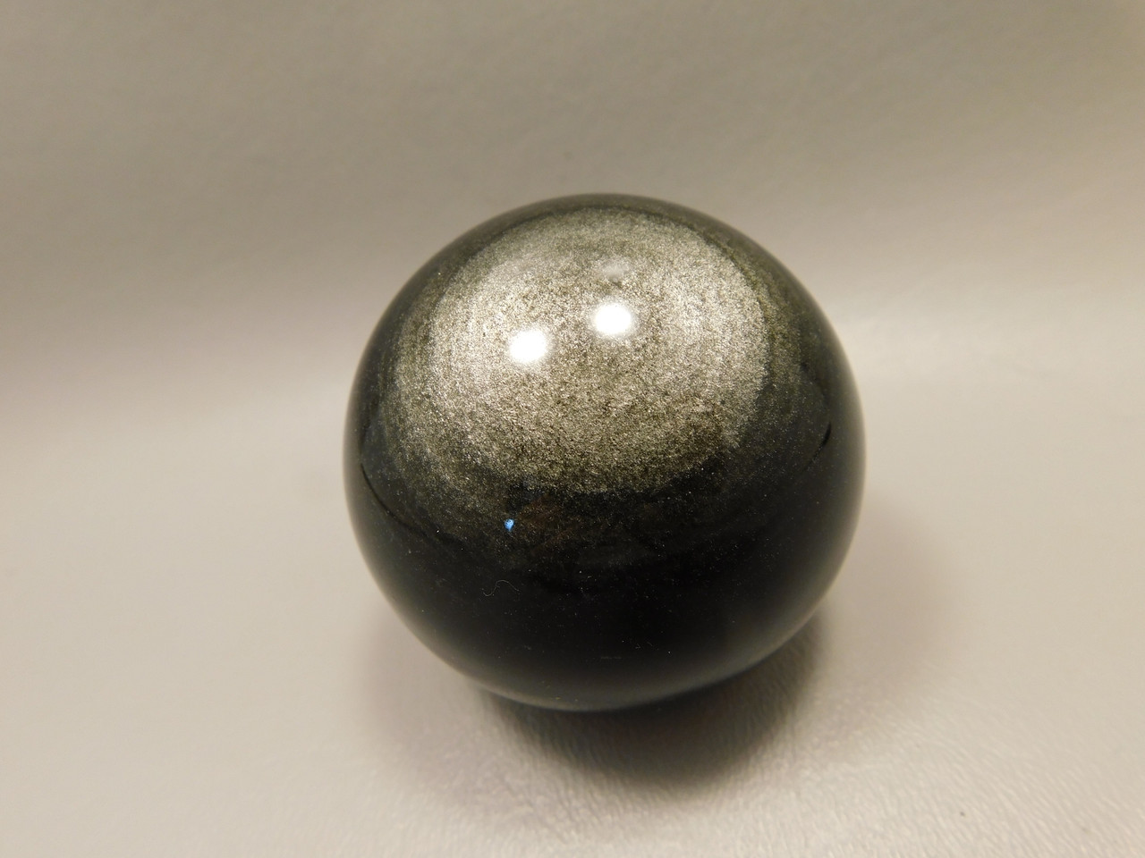 Silver Sheen Sphere 2.25 inch Gemstone Chatoyant Stone 57 mm Ball #Os7
