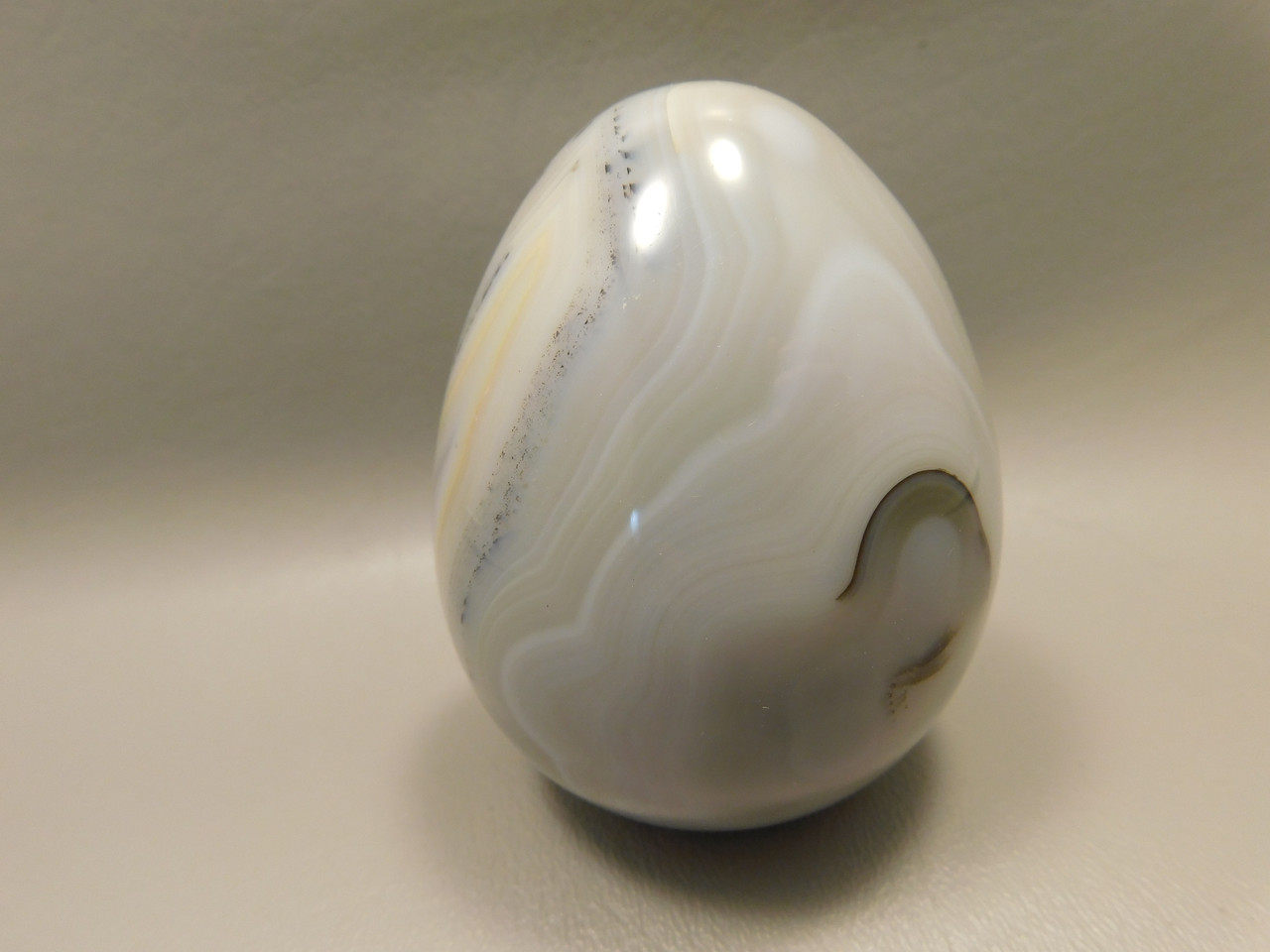 Agate Egg Shaped Stone Carving Large 3.1 inch Polished Rock #O12