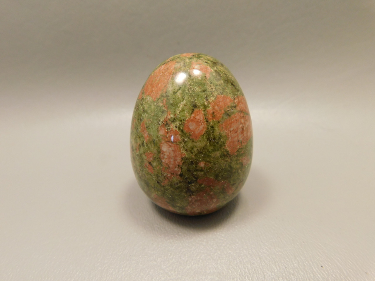 Unakite Egg Shaped 2 inch Pink and Green Stone  Polished Rock #O1