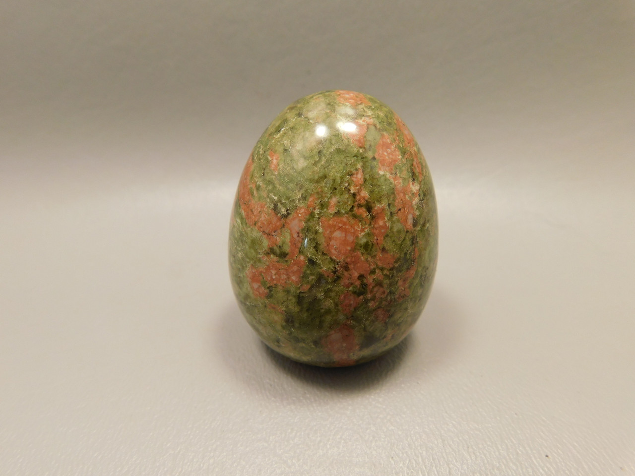 Unakite Egg Shaped 2 inch Pink and Green Stone  Polished Rock #O1