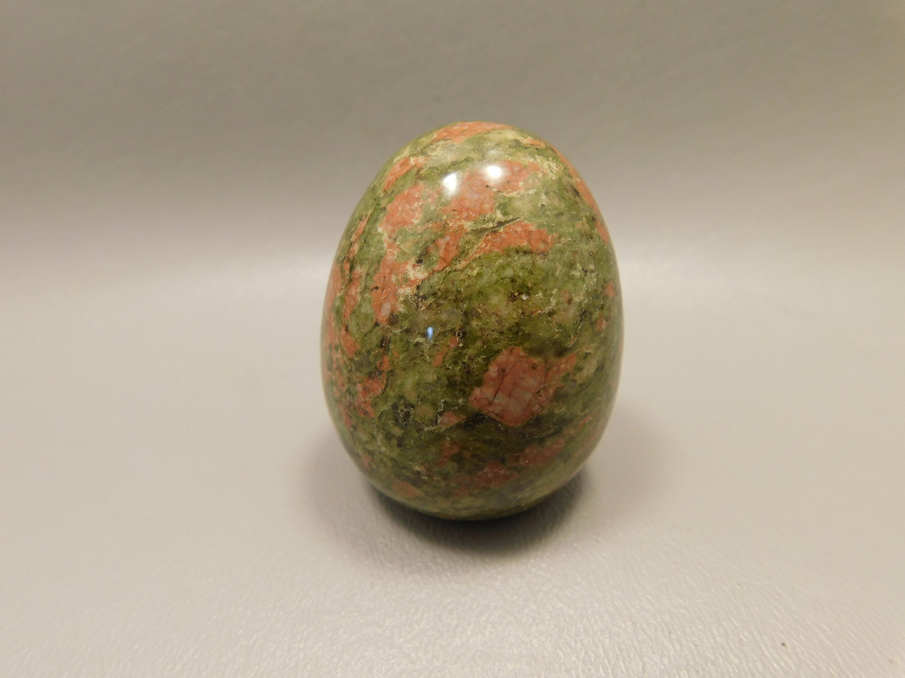 Unakite Egg Shaped 2 inch Pink and Green Stone  Polished Rock #O1