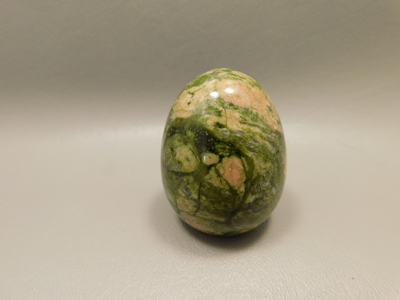 Unakite Egg Shaped 2 inch Pink and Green Stone Polished Rock #O6