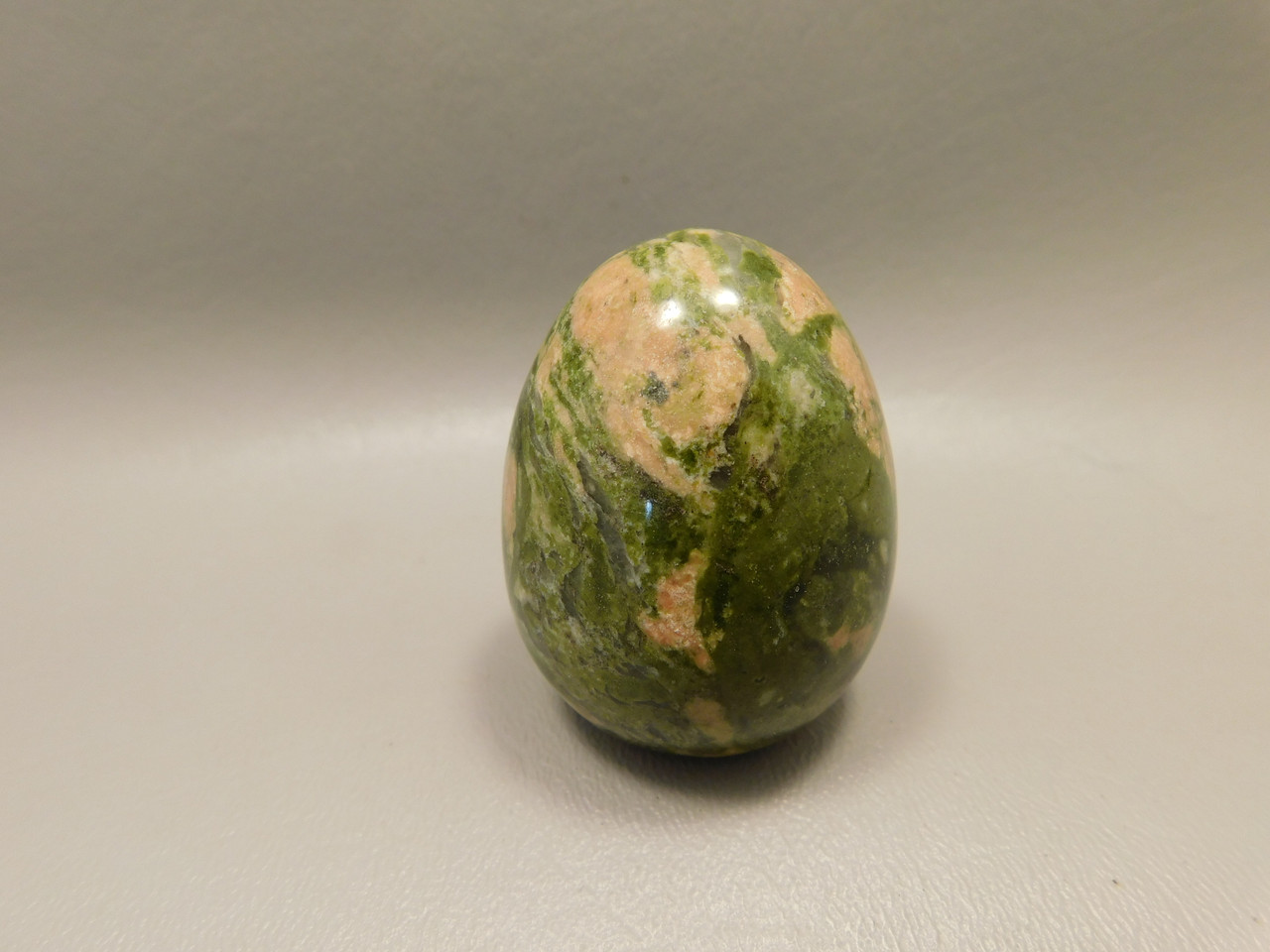 Unakite Egg Shaped 2 inch Pink and Green Stone Polished Rock #O6