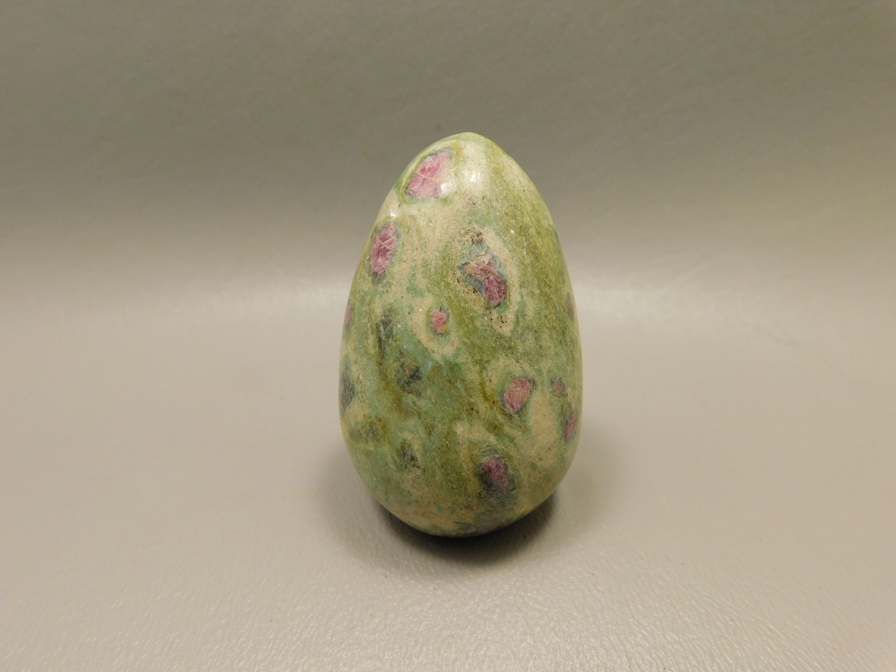 Ruby and Fuchsite Stone Egg Shaped 2 inch Rock #O10