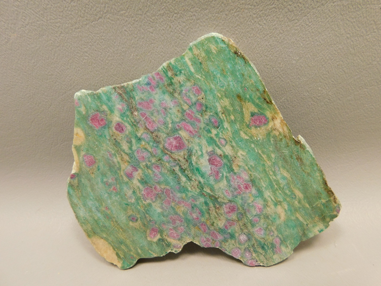 Ruby and Fuchsite Polished Stone Slab Decorator Rock #02