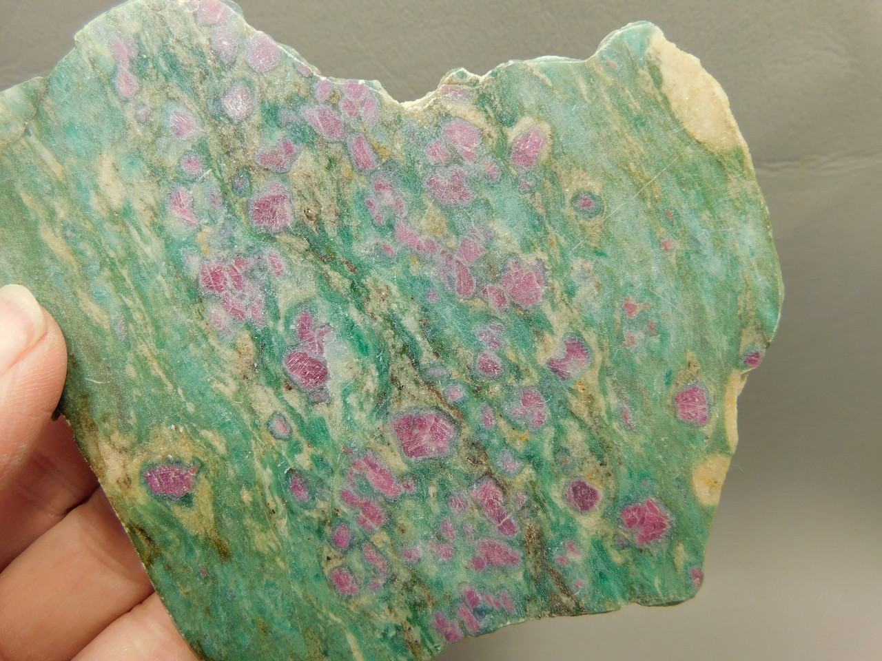 Ruby and Fuchsite Polished Stone Slab Decorator Rock #02