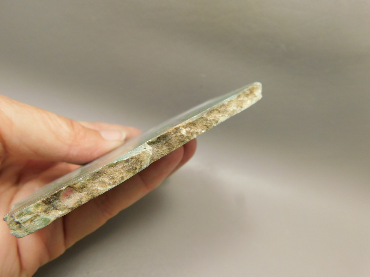 Ruby and Fuchsite Polished Stone Slab Decorator Rock #02