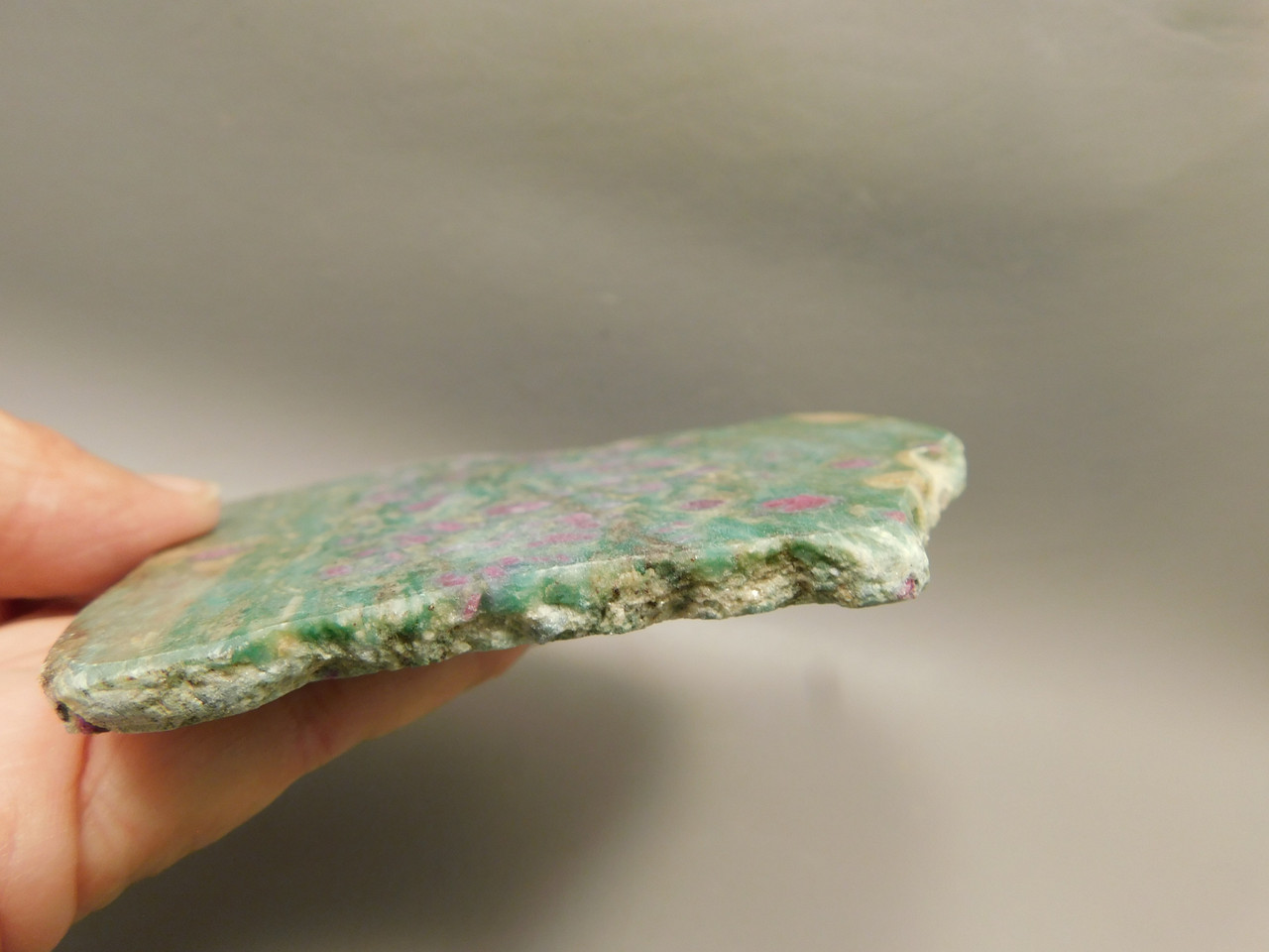Ruby and Fuchsite Polished Stone Slab Decorator Rock #02
