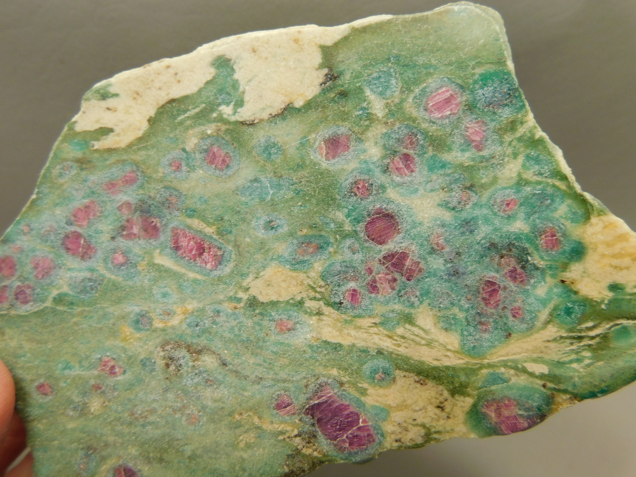 Ruby and Fuchsite Polished Stone Slab Decorator Rock #03