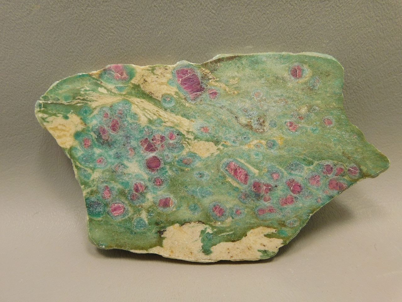 Ruby and Fuchsite Polished Stone Slab Decorator Rock #03