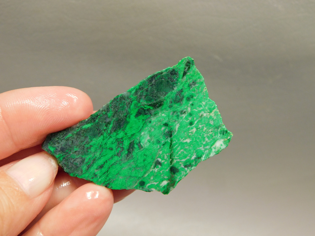 Maw Sit Sit Unpolished Stone Slab Green Jade Small Rock #O11