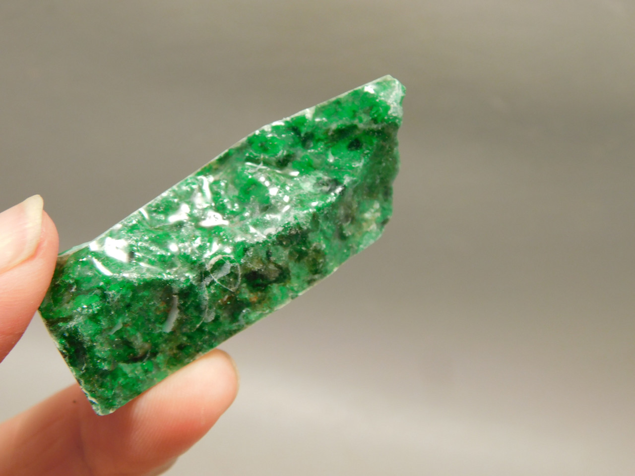 Maw Sit Sit Unpolished Stone Slab Green Jade Small Rock #O12