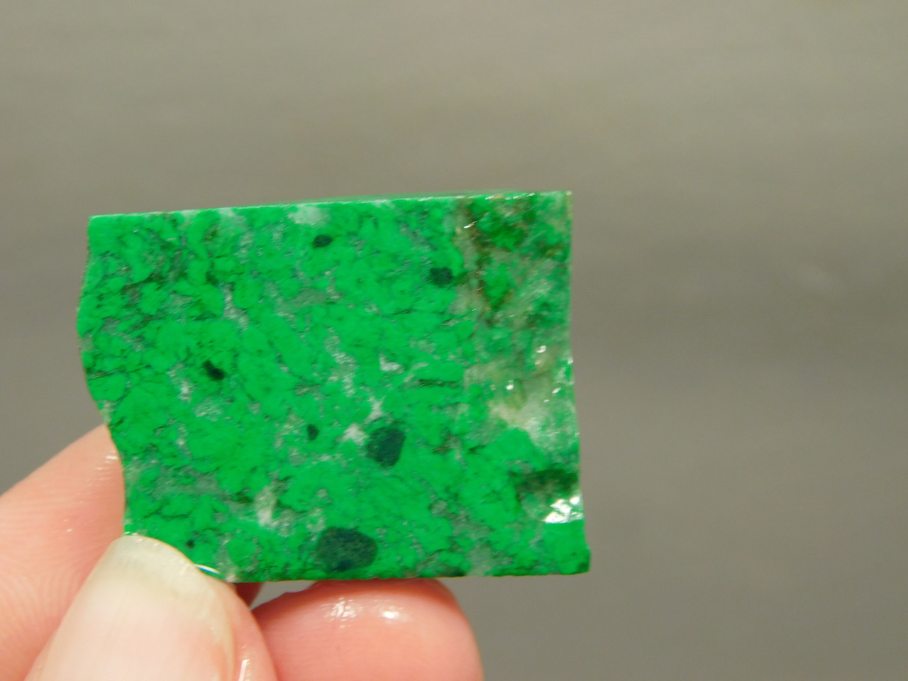Maw Sit Sit Unpolished Stone Slab Green Jade Small Rock #O13