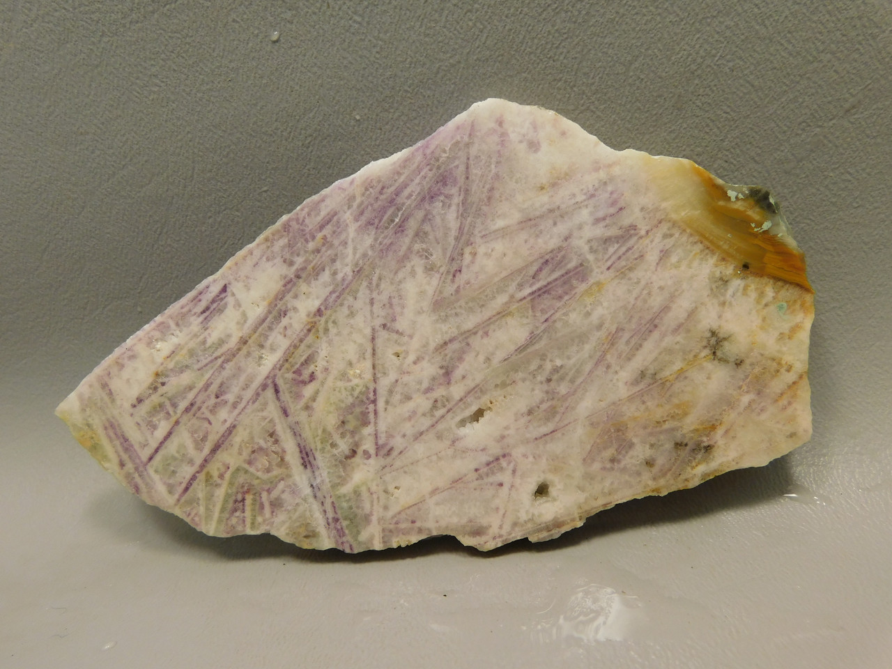 Purple Sagenite Stone Slab Cabbing Lapidary Rough Rock #O2
