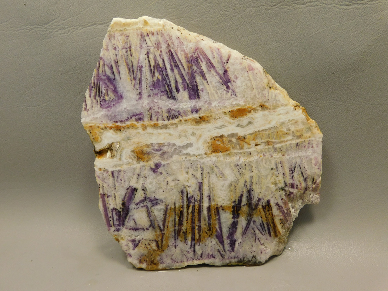 Purple Sagenite Stone Slab Cabbing Lapidary Rough Rock #O1