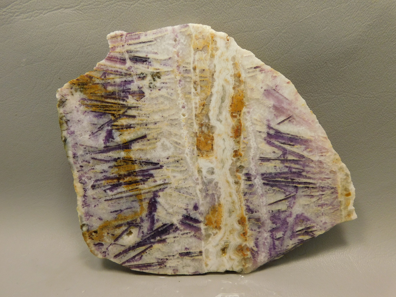 Purple Sagenite Stone Slab Cabbing Lapidary Rough Rock #O1