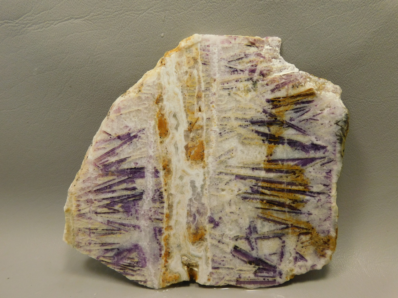 Purple Sagenite Stone Slab Cabbing Lapidary Rough Rock #O1