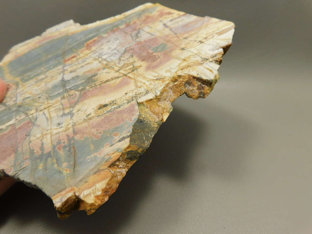 Cherry Creek Jasper Unpolished Rock Stone Slab Red Creek #O2