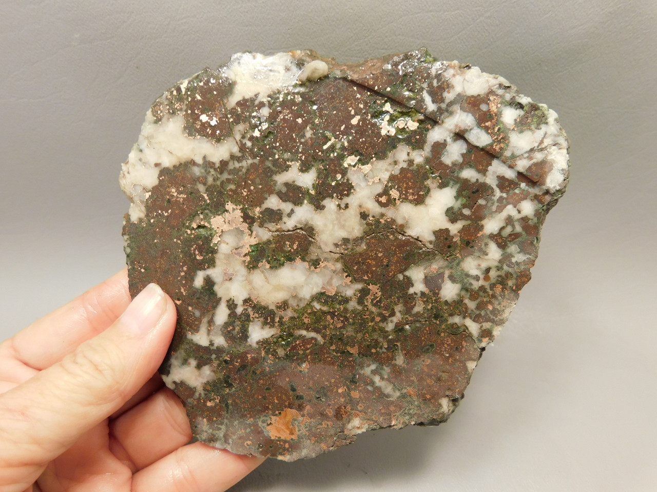 Kingston Conglomerate Copper Stone Slab Rough Rock Michigan #O10