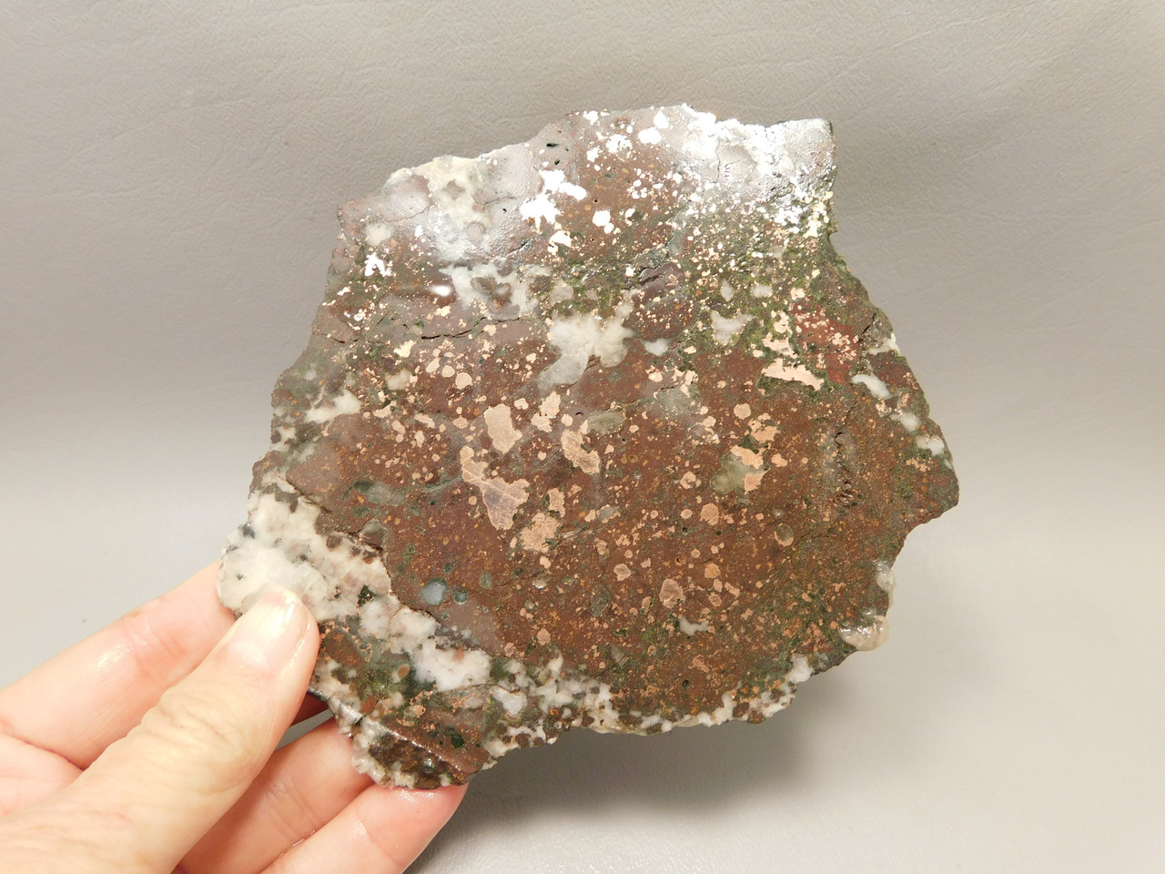 Kingston Conglomerate Copper Stone Slab Rough Rock Michigan #O11