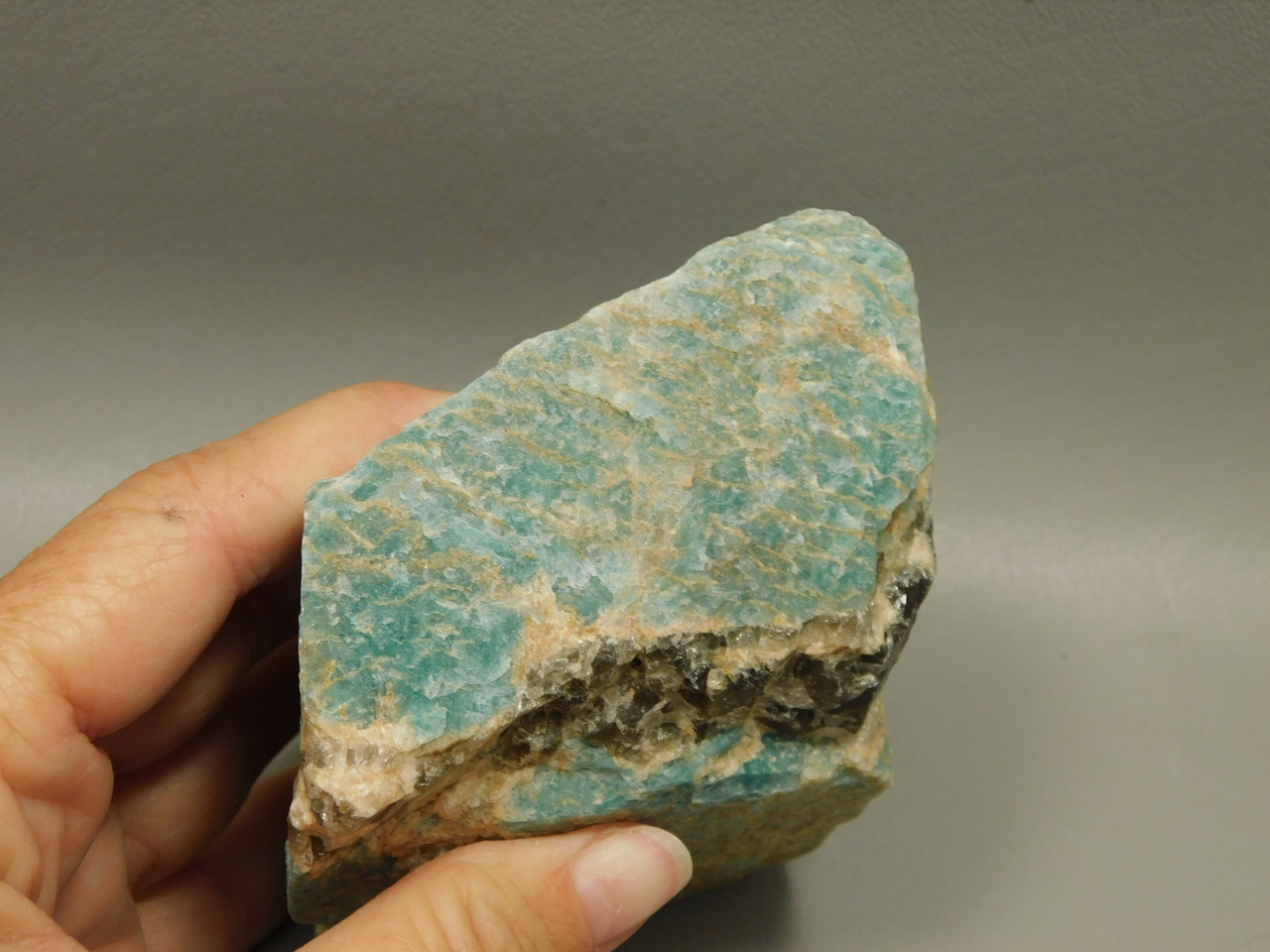 Amazonite and Smoky Quartz Mineral Specimen Colorado #O1