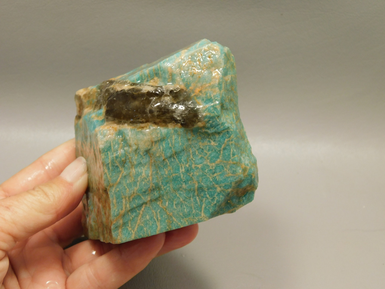 Amazonite and Smoky Quartz Mineral Specimen Colorado #O1