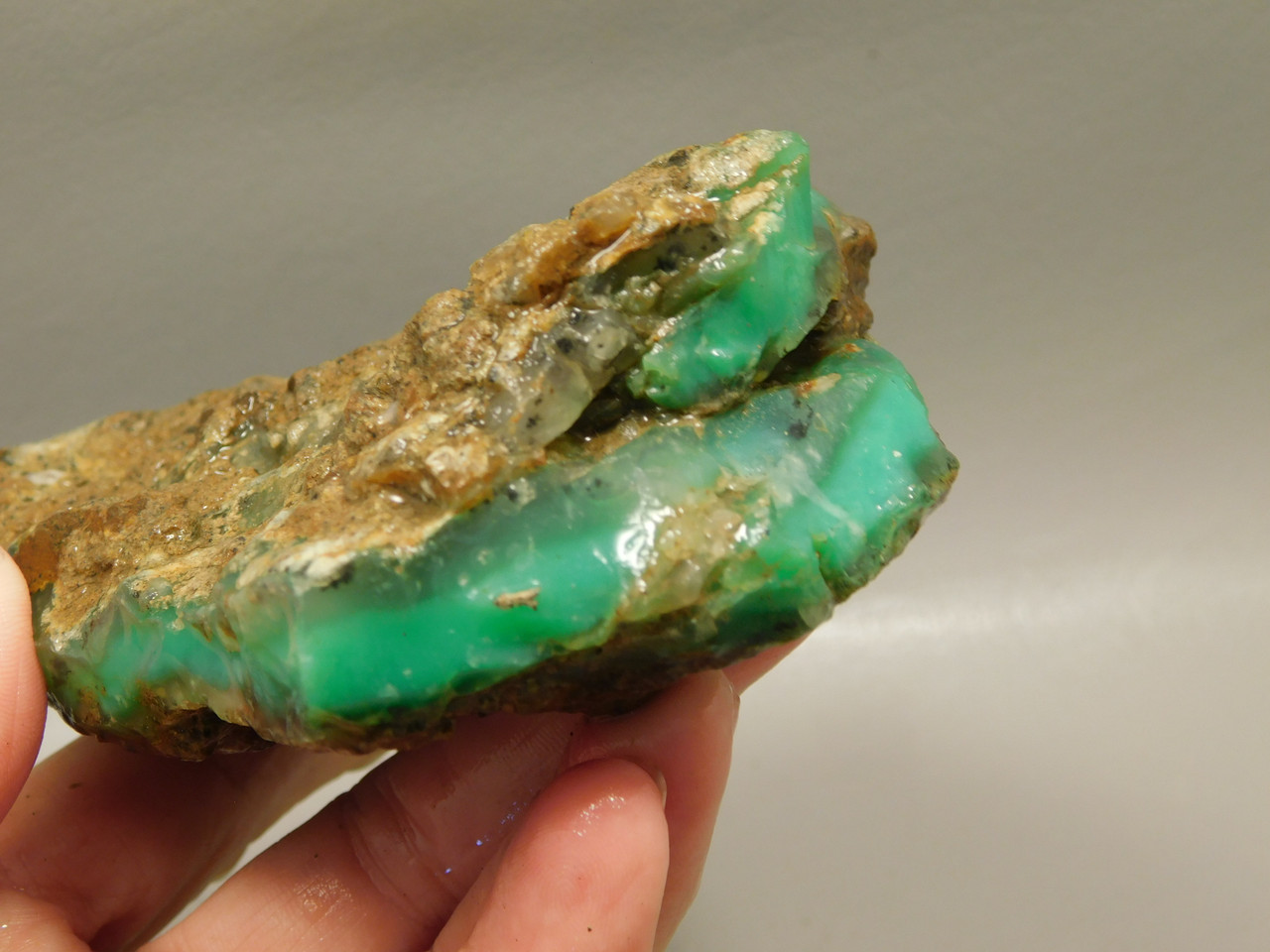 Chrysoprase or Chrysophrase Green Lapidary Rough Rock #O1