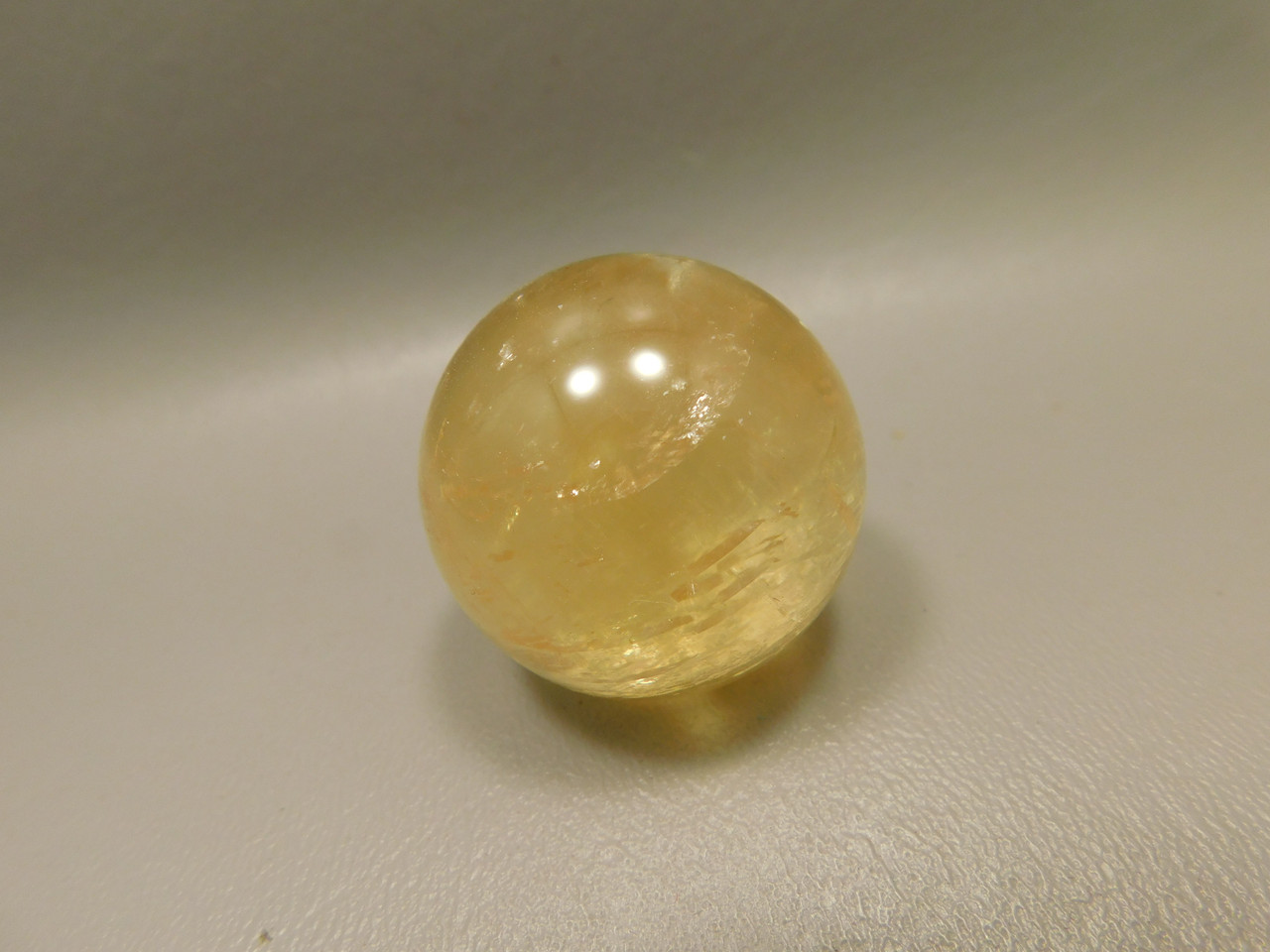 Honey Calcite Stone 1.4 inch Sphere Rock 36 mm Crystal Ball #O28