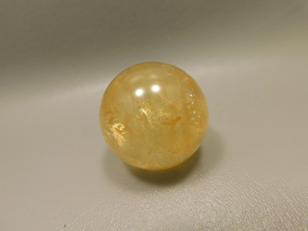 Honey Calcite Stone 1.4 inch Sphere Rock 36 mm Crystal Ball #O28