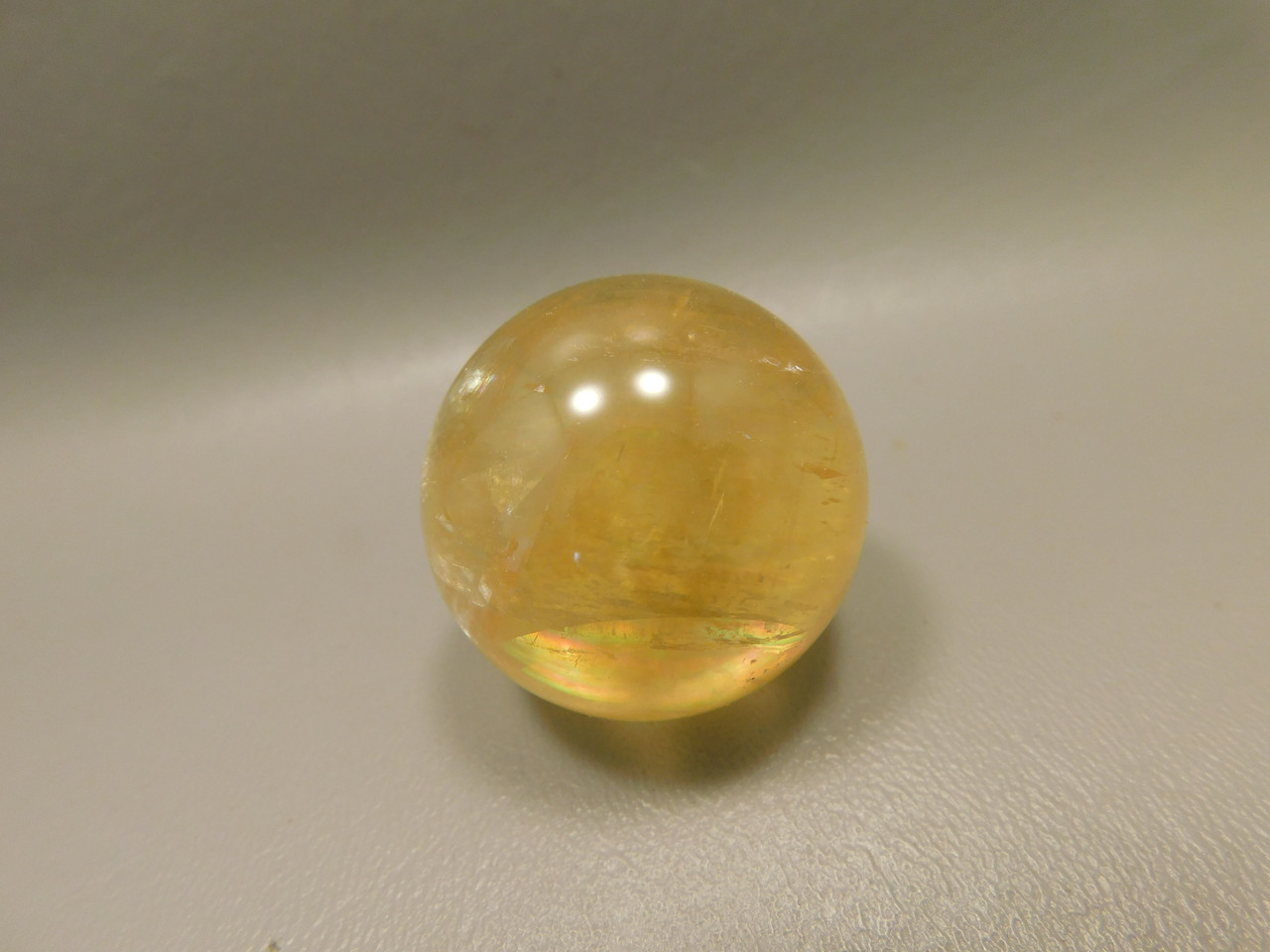 Honey Calcite Stone 1.4 inch Sphere Rock 36 mm Crystal Ball #O28