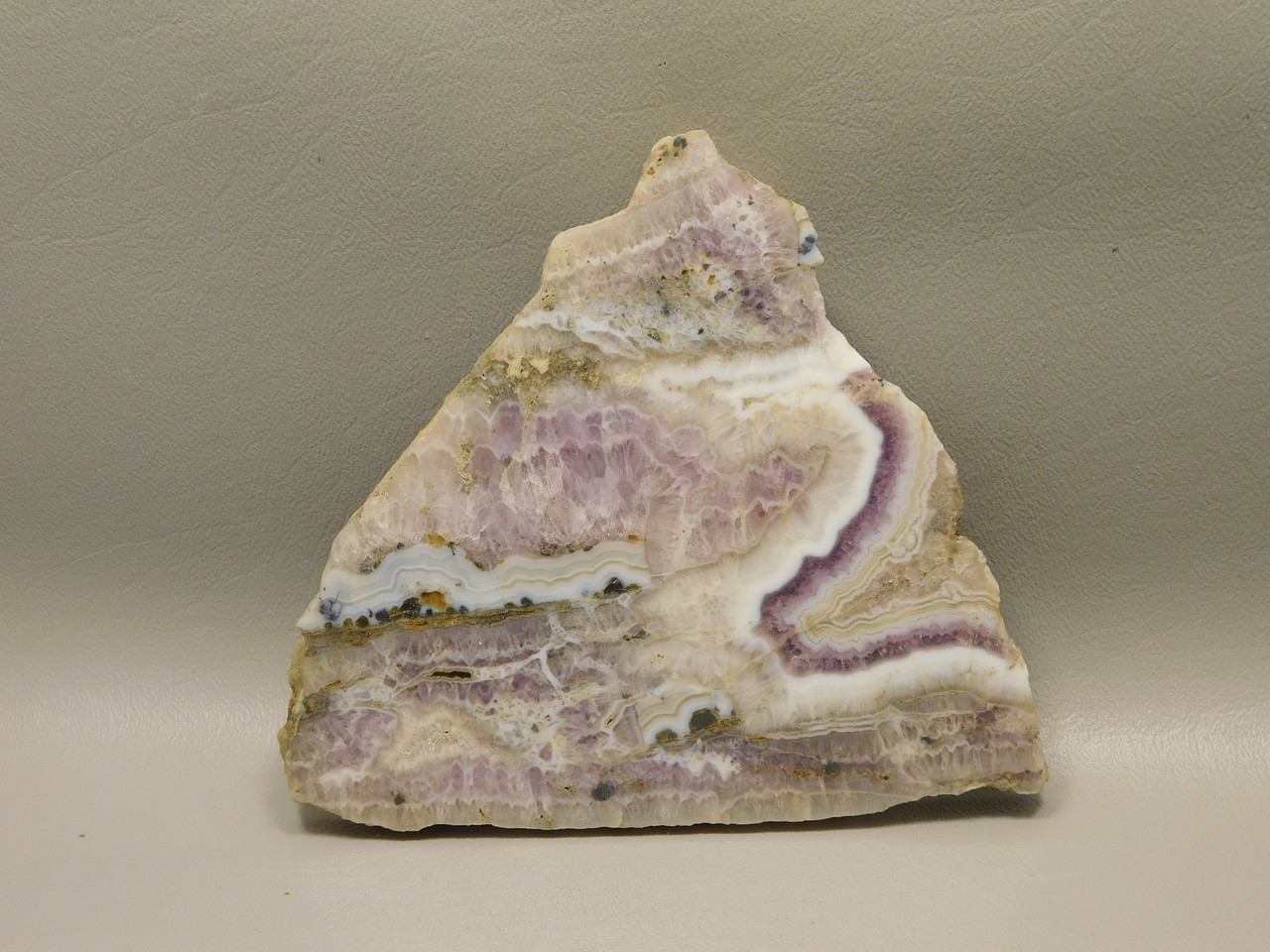 Sowbelly Amethyst or Vein Amethyst Agate Silver Dendrite Polished #05