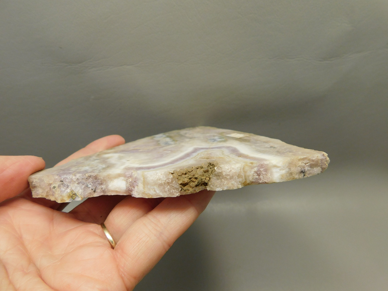 Sowbelly Amethyst or Vein Amethyst Agate Silver Dendrite Polished #05