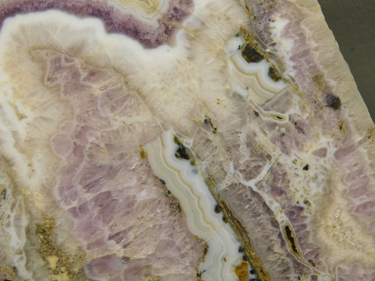Sowbelly Amethyst or Vein Amethyst Agate Silver Dendrite Polished #05