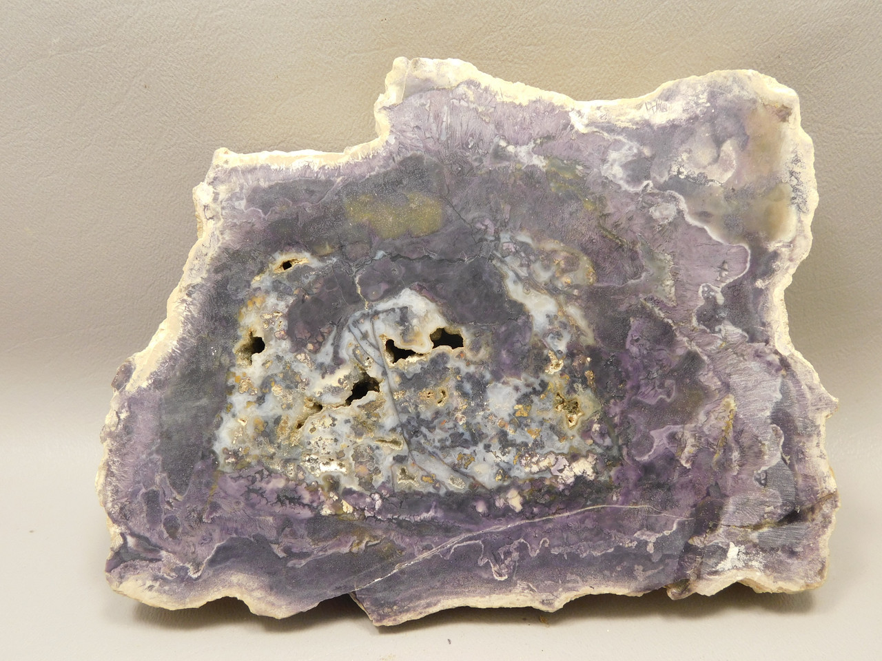 Tiffany Stone Polished Rock Collector Purple Bertrandite Utah #O3